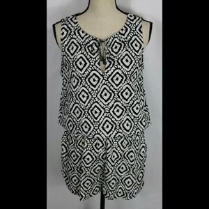 ESCAPADA LIVING S/L JOSS ROMPER WHITE BLACK SANTIA